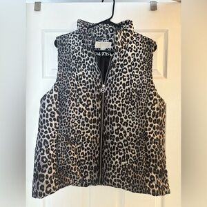 Leopard Print Puffer Vest